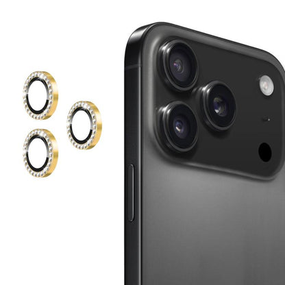 For iPhone 17 Pro / 17 Pro Max ENKAY AR Anti-reflection Individual Diamond Ring Camera Lens Glass Full Film(Golden) - iPhone 17 Pro Max Tempered Glass by ENKAY | Online Shopping UK | buy2fix