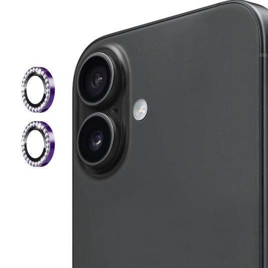 For iPhone 17 ENKAY AR Anti-reflection Individual Diamond Ring Camera Lens Glass Full Film(Deep Purple) - iPhone 17 Tempered Glass by ENKAY | Online Shopping UK | buy2fix