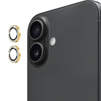 For iPhone 17 ENKAY AR Anti-reflection Individual Diamond Ring Camera Lens Glass Full Film(Golden) - iPhone 17 Tempered Glass by ENKAY | Online Shopping UK | buy2fix
