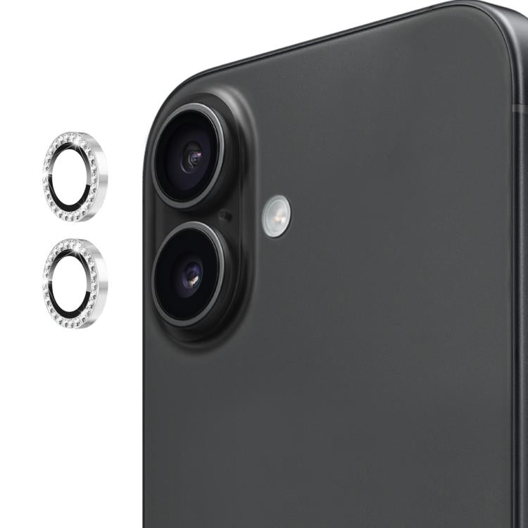 For iPhone 17 ENKAY AR Anti-reflection Individual Diamond Ring Camera Lens Glass Full Film(Silver) - iPhone 17 Tempered Glass by ENKAY | Online Shopping UK | buy2fix