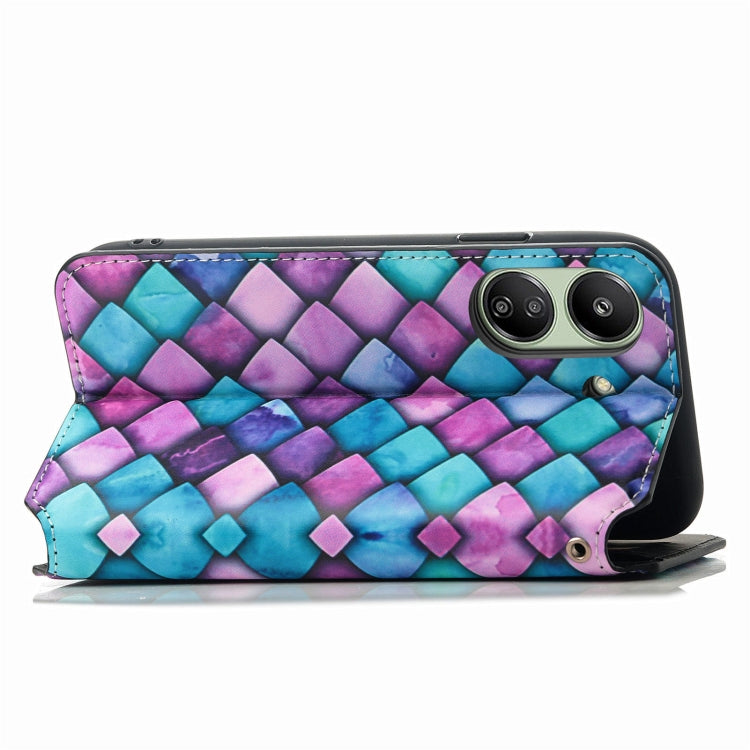 For Xiaomi Redmi 13C CaseNeo Colorful Magnetic Leather Phone Case(Purple Scales) by buy2fix