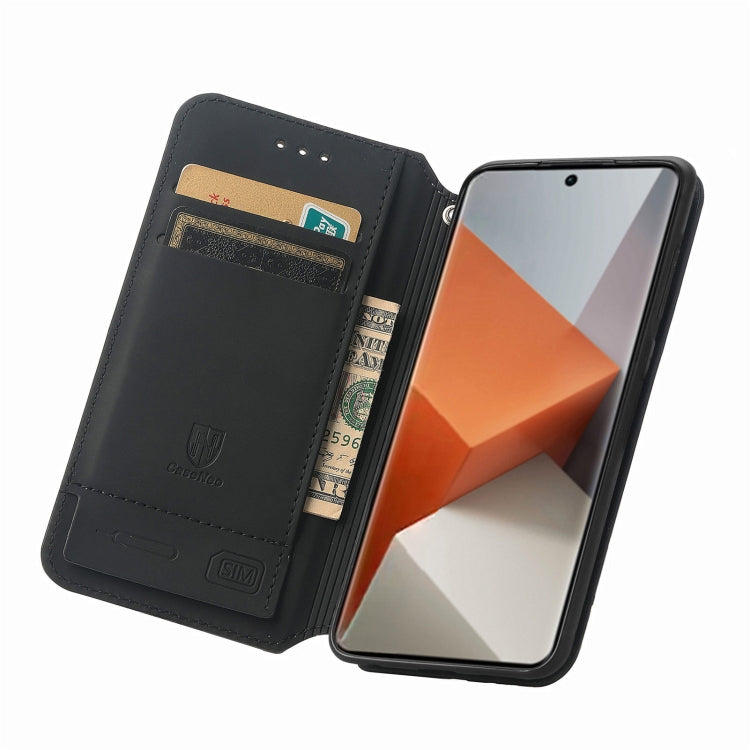 For Xiaomi Redmi Note 13 Pro+ CaseNeo Colorful Magnetic Leather Phone Case(Purple Scales) - Xiaomi Cases by buy2fix | Online Shopping UK | buy2fix