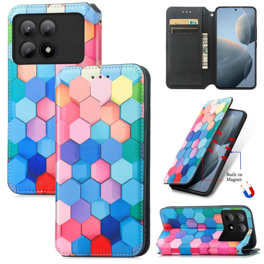 For Xiaomi Redmi K70E CaseNeo Colorful Magnetic Leather Phone Case(Colorful Cube) - Xiaomi Cases by buy2fix | Online Shopping UK | buy2fix