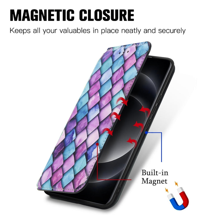 For Xiaomi 14 Ultra CaseNeo Colorful Magnetic Leather Phone Case(Rhombus Mandala) - Xiaomi 14 Ultra Cases by buy2fix | Online Shopping UK | buy2fix