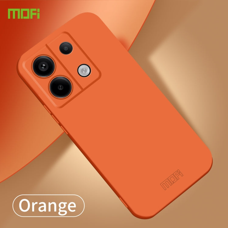 For Xiaomi Redmi Note 13 5G MOFI Qin Series Skin Feel All-inclusive PC Phone Case(Orange) - Xiaomi Cases by MOFI | Online Shopping UK | buy2fix