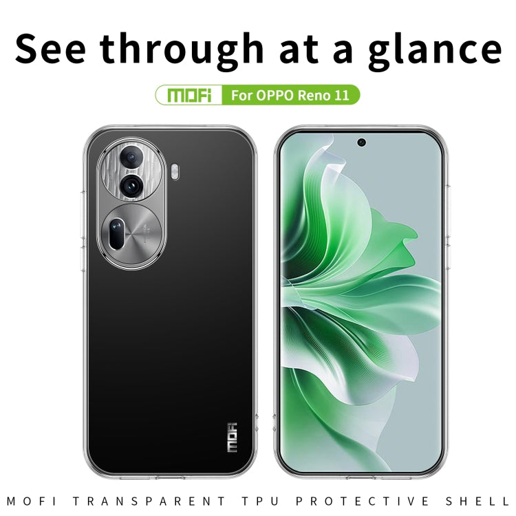 For OPPO Reno11 China MOFI Ming Series Ultra-thin TPU Phone Case(Transparent) - OPPO Cases by MOFI | Online Shopping UK | buy2fix