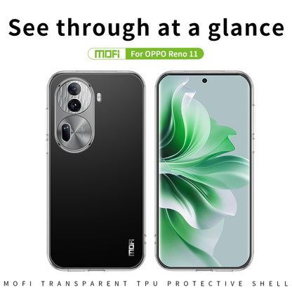 For OPPO Reno11 China MOFI Ming Series Ultra-thin TPU Phone Case(Transparent) - OPPO Cases by MOFI | Online Shopping UK | buy2fix
