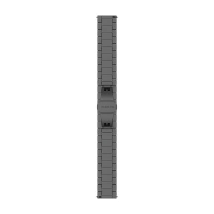 For Garmin Venu 2S One Bead Butterfly Buckle Stainless Steel Metal Watch Band(Gray) - Watch Bands by buy2fix | Online Shopping UK | buy2fix