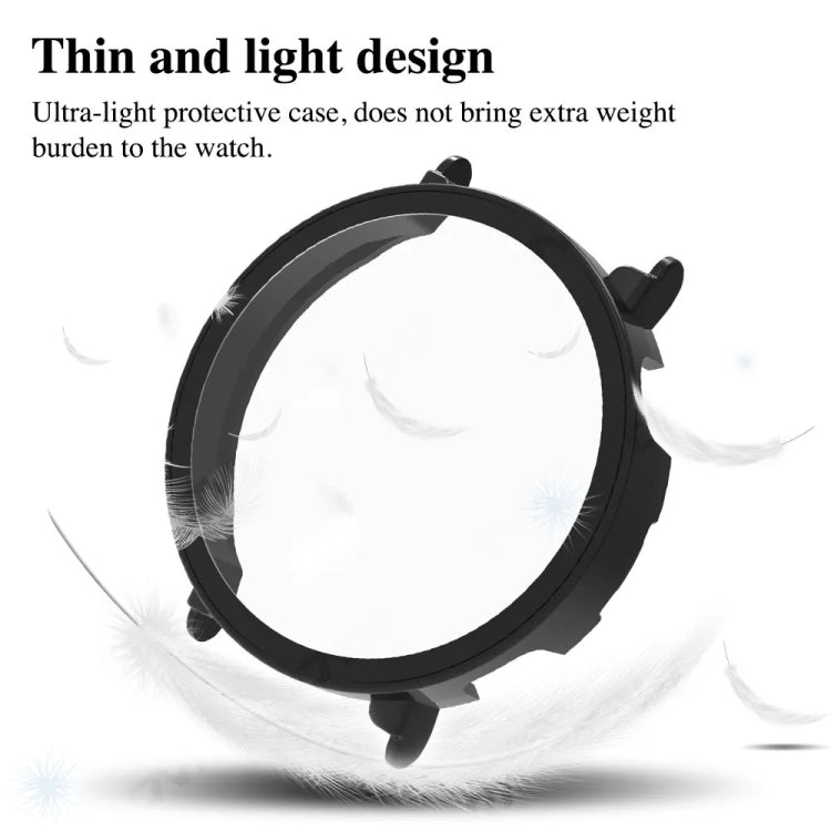 For Huawei Watch GT4 46mm PC + Tempered Film Integrated Watch Protective Case(Black) by buy2fix