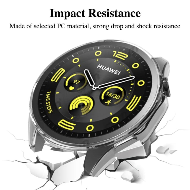 For Huawei Watch GT4 46mm PC + Tempered Film Integrated Watch Protective Case(Black) by buy2fix