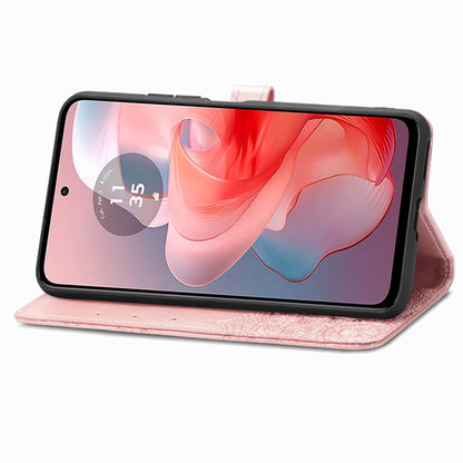 For Motorola Moto G Power 2024 Mandala Flower Embossed Leather Phone Case(Rose Gold) by buy2fix