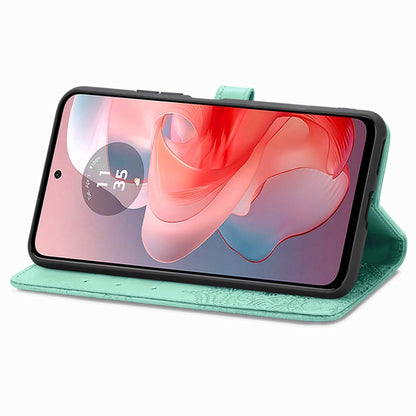 For Motorola Moto G Power 2024 Mandala Flower Embossed Leather Phone Case(Green) by buy2fix