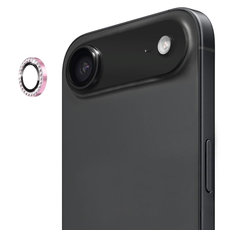 For iPhone 17 Air ENKAY AR Anti-reflection Individual Diamond Ring Camera Lens Glass Full Film(Pink) - iPhone 17 Air Tempered Glass by ENKAY | Online Shopping UK | buy2fix