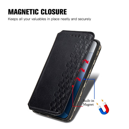 For Xiaomi 14 Cubic Grid Pressed Magnetic Leather Phone Case(Black) - Xiaomi Cases by buy2fix | Online Shopping UK | buy2fix