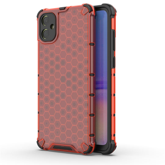 For Samsung Galaxy A05 Shockproof Honeycomb Phone Case(Red)