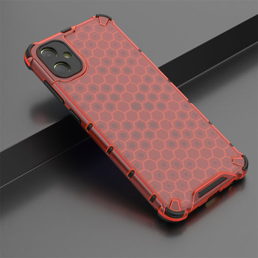 For Samsung Galaxy A05 Shockproof Honeycomb Phone Case(Red) by buy2fix