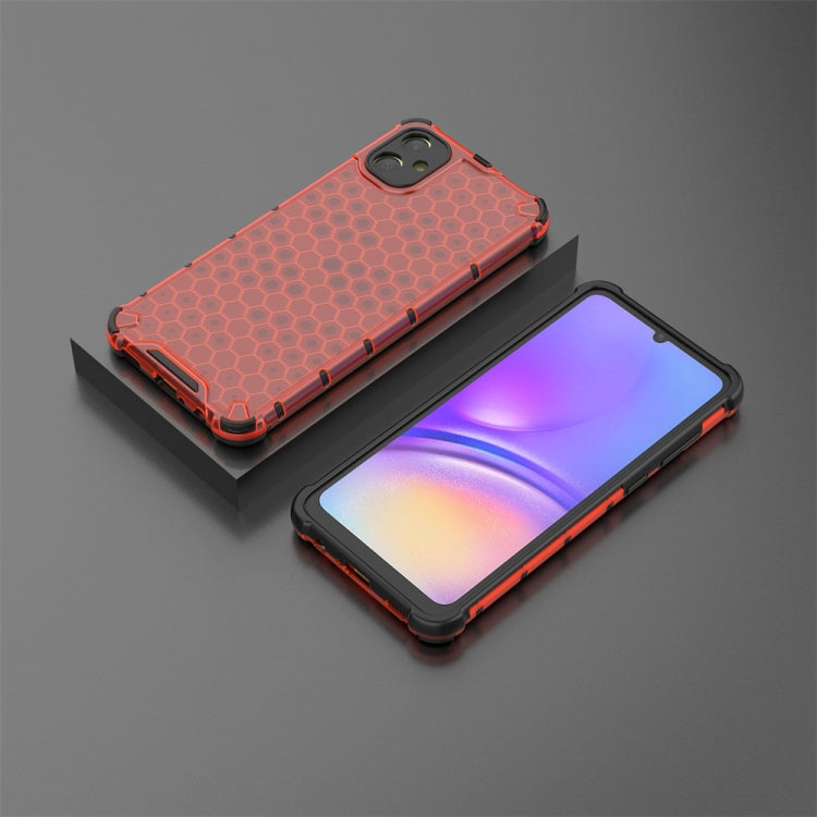 For Samsung Galaxy A05 Shockproof Honeycomb Phone Case(Red) by buy2fix