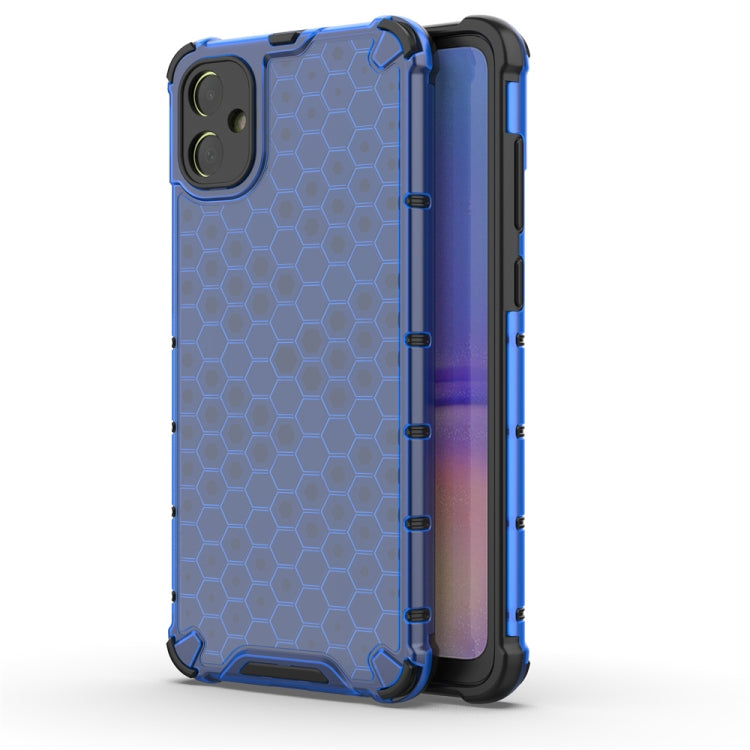 For Samsung Galaxy A05 Shockproof Honeycomb Phone Case(Blue) by buy2fix