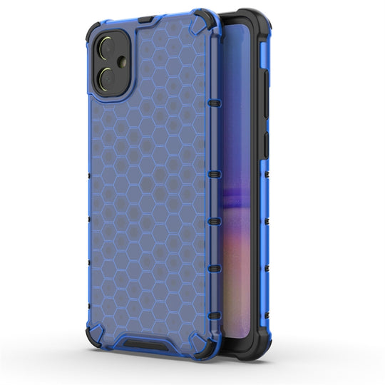 For Samsung Galaxy A05 Shockproof Honeycomb Phone Case(Blue)