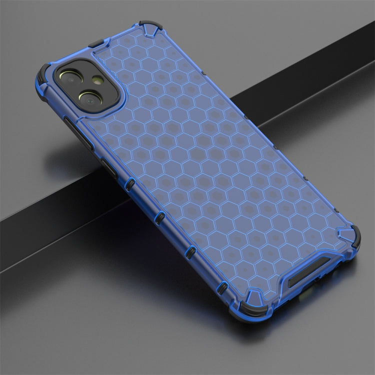For Samsung Galaxy A05 Shockproof Honeycomb Phone Case(Blue) by buy2fix