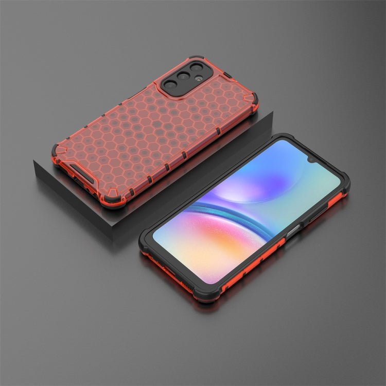 For Samsung Galaxy A05s Shockproof Honeycomb Phone Case(Red) by buy2fix