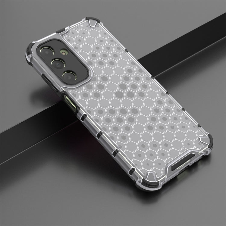 For Samsung Galaxy A25 5G Shockproof Honeycomb Phone Case(White) by buy2fix