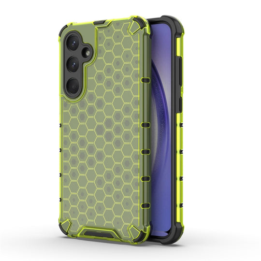For Samsung Galaxy A33 Shockproof Honeycomb Phone Case(Green)
