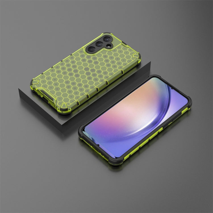 For Samsung Galaxy A33 Shockproof Honeycomb Phone Case(Green) by buy2fix
