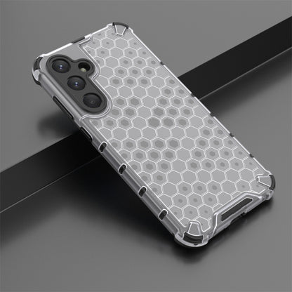 For Samsung Galaxy A55 Shockproof Honeycomb Phone Case(White) by buy2fix