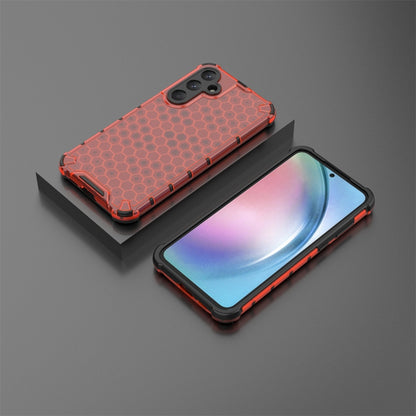 For Samsung Galaxy A55 Shockproof Honeycomb Phone Case(Red) by buy2fix