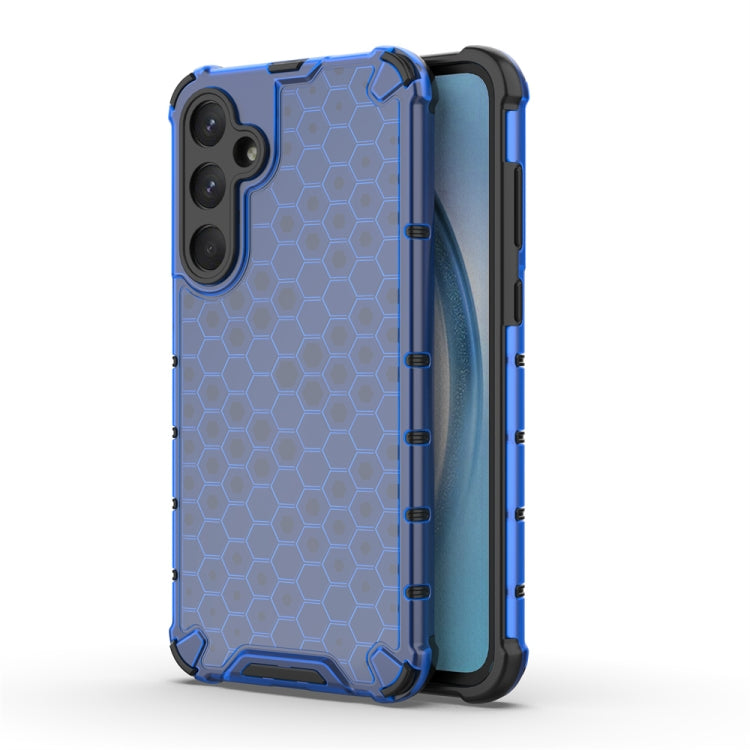 For Samsung Galaxy A55 Shockproof Honeycomb Phone Case(Blue) by buy2fix