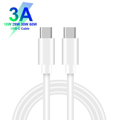 GAN 65W PD45W Dual Type-C / QC3.0 USB Multi Compatible Charger + 2m USB-C to USB-C Data Cable AU + US Plug White by buy2fix