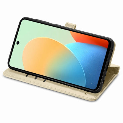 For Tecno Spark Go 2024 Cat and Dog Embossed Leather Phone Case(Gold) by buy2fix