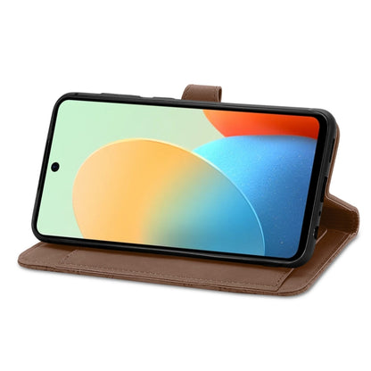 For Tecno Spark Go 2024 Embossed Flower Zipper Leather Phone Case(Brown) by buy2fix