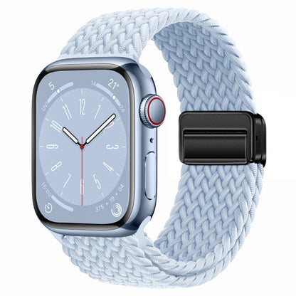 For Apple Watch Ultra 2 49mm Nylon Woven Magnetic Fold Buckle Watch Band(Misty Blue) by buy2fix
