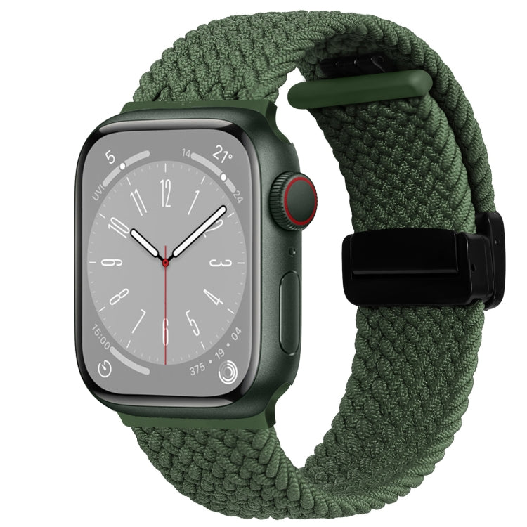 For Apple Watch Ultra 2 49mm Nylon Woven Magnetic Fold Buckle Watch Band(Green) by buy2fix