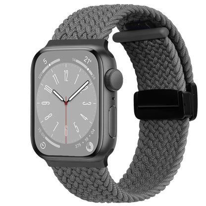 For Apple Watch Ultra 2 49mm Nylon Woven Magnetic Fold Buckle Watch Band(Grey) by buy2fix