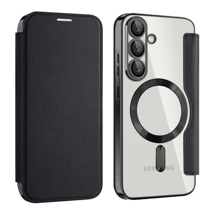 For Samsung Galaxy S25 5G Shield MagSafe RFID Anti-theft Leather Phone Case(Black) by buy2fix