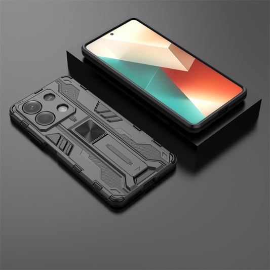 For Redmi Note 13 5G Supersonic Armor PC Hybrid TPU Phone Case(Black) - Xiaomi Cases by buy2fix | Online Shopping UK | buy2fix