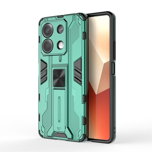 For Redmi Note 13 5G Supersonic Armor PC Hybrid TPU Phone Case(Green) - Xiaomi Cases by buy2fix | Online Shopping UK | buy2fix