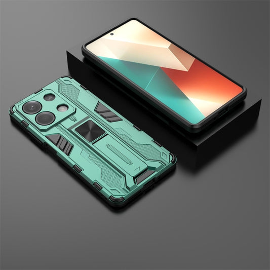 For Redmi Note 13 5G Supersonic Armor PC Hybrid TPU Phone Case(Green) - Xiaomi Cases by buy2fix | Online Shopping UK | buy2fix
