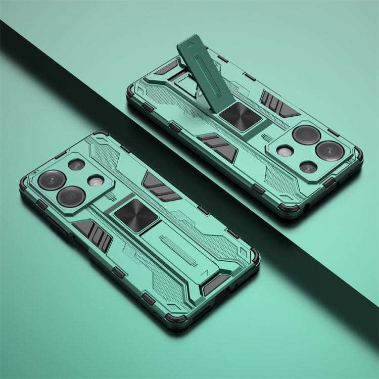 For Redmi Note 13 5G Supersonic Armor PC Hybrid TPU Phone Case(Green) - Xiaomi Cases by buy2fix | Online Shopping UK | buy2fix