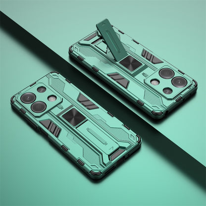 For Redmi Note 13 5G Supersonic Armor PC Hybrid TPU Phone Case(Green) - Xiaomi Cases by buy2fix | Online Shopping UK | buy2fix