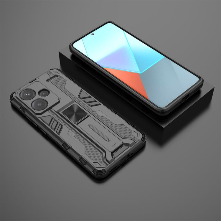 For Redmi Note 13 Pro+ Supersonic Armor PC Hybrid TPU Phone Case(Black) - Xiaomi Cases by buy2fix | Online Shopping UK | buy2fix