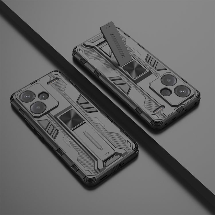 For Redmi Note 13 Pro+ Supersonic Armor PC Hybrid TPU Phone Case(Black) - Xiaomi Cases by buy2fix | Online Shopping UK | buy2fix