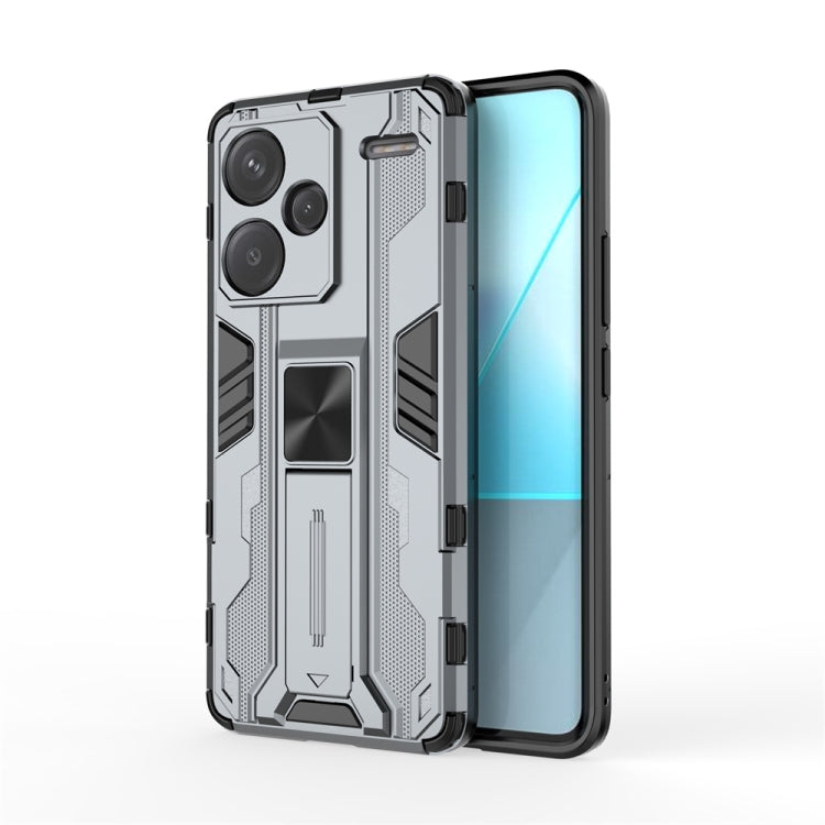 For Redmi Note 13 Pro 5G Supersonic Armor PC Hybrid TPU Phone Case(Grey) - Xiaomi Cases by buy2fix | Online Shopping UK | buy2fix