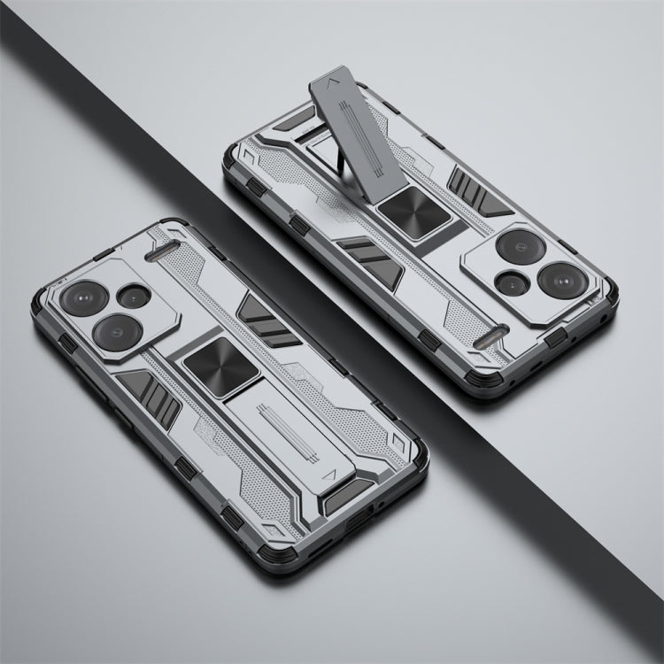 For Redmi Note 13 Pro 5G Supersonic Armor PC Hybrid TPU Phone Case(Grey) - Xiaomi Cases by buy2fix | Online Shopping UK | buy2fix