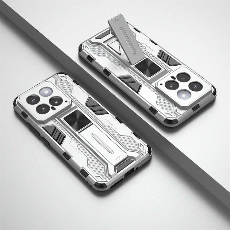 For Xiaomi 14 Supersonic Armor PC Hybrid TPU Phone Case(Silver) - Xiaomi Cases by buy2fix | Online Shopping UK | buy2fix