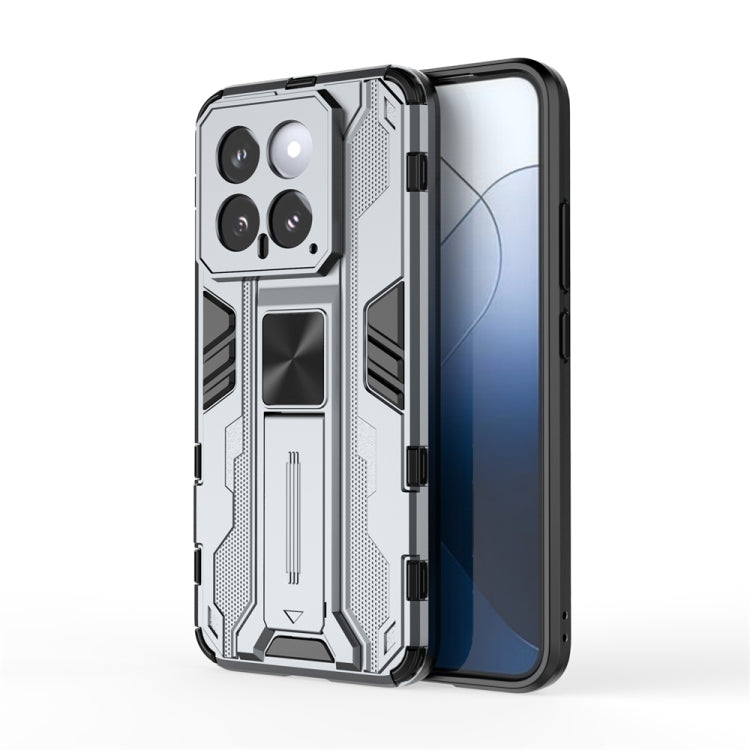 For Xiaomi 14 Supersonic Armor PC Hybrid TPU Phone Case(Grey) - Xiaomi Cases by buy2fix | Online Shopping UK | buy2fix
