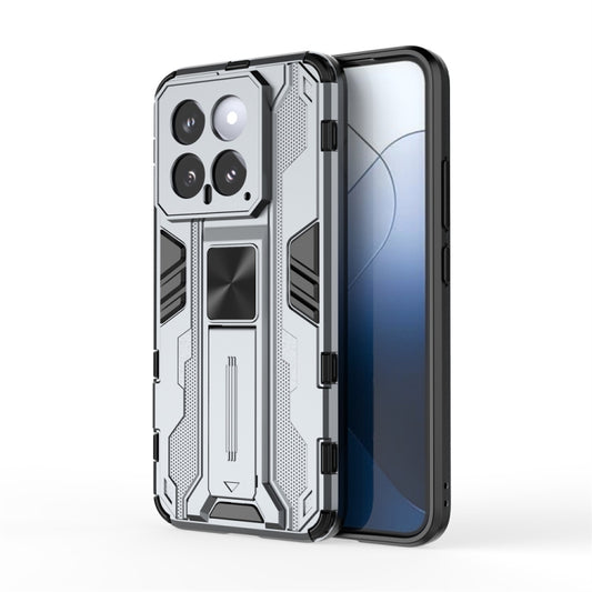 For Xiaomi 14 Supersonic Armor PC Hybrid TPU Phone Case(Grey) - Xiaomi Cases by buy2fix | Online Shopping UK | buy2fix